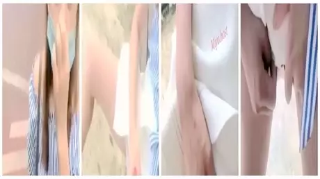 高颜值美女不穿内裤在公园闲逛 兴致来了找到个没人的...